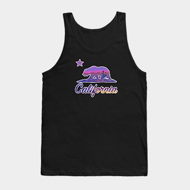 California Los Angeles State Flag Tank Top by DeadBeatElite